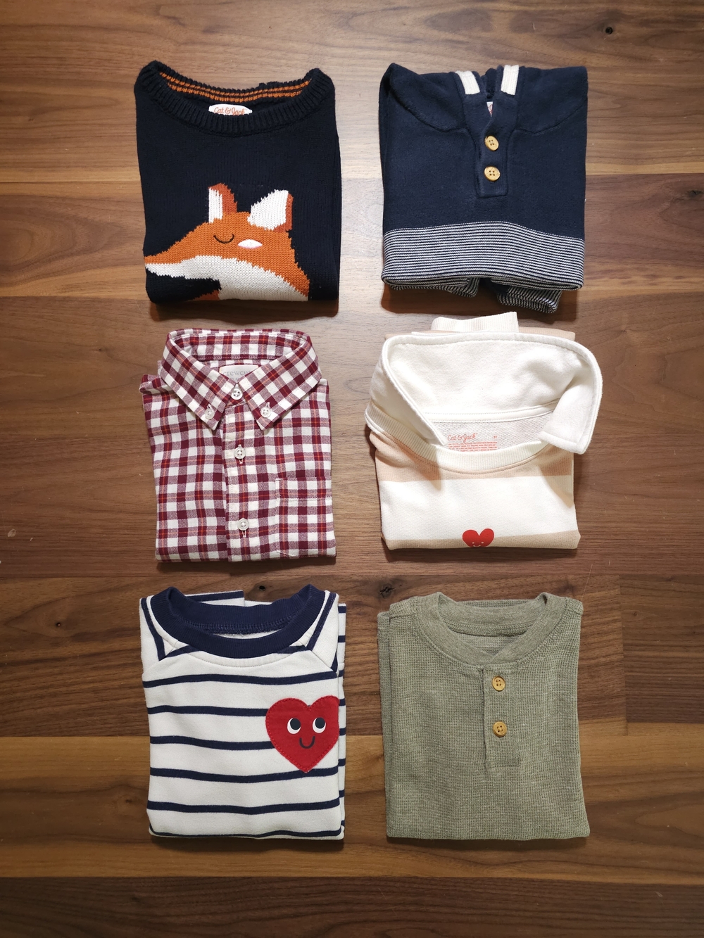 Crewcuts Cat & Jack Boys 3T Fall Lot 6 Pc Sweaters Shirts